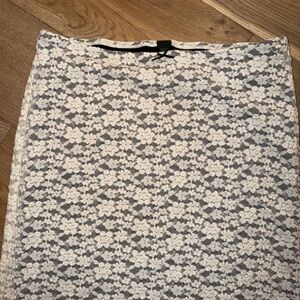 Cream lace skirt with black underlay